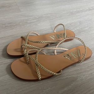 Zara Gold Sandals